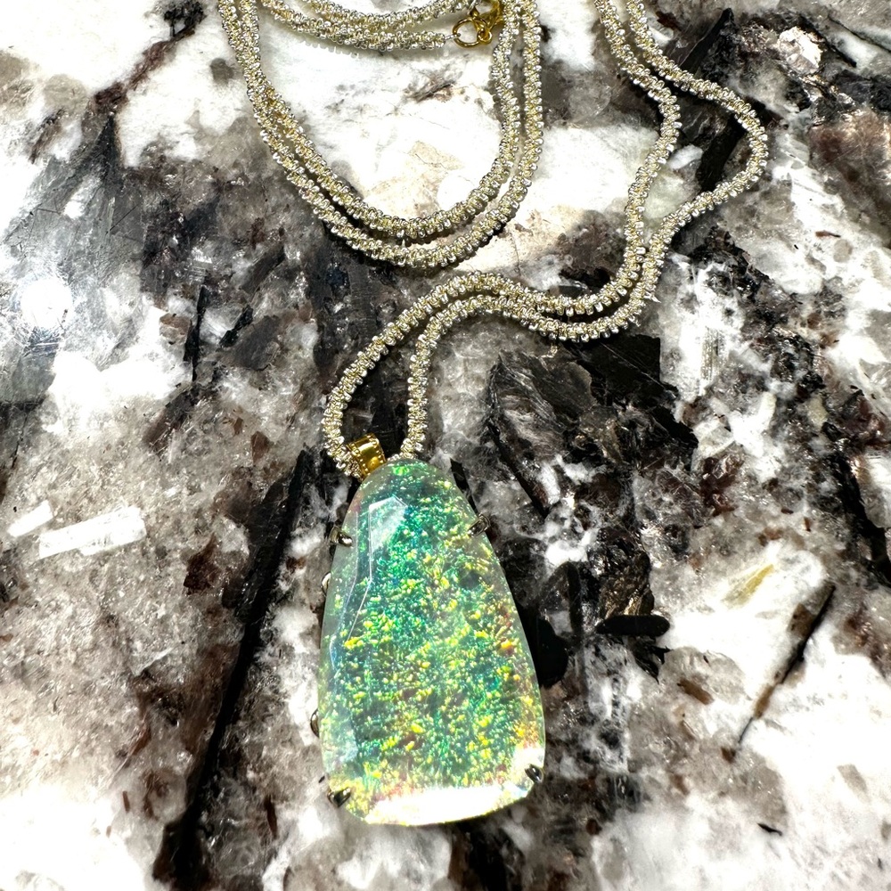 🦄 Sandra Necklace in Limited Dichroic Stone